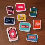 Rounded corner stickers