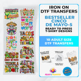 Best Seller Cinco De Mayo T-shirt Designs Premade DTF Gangsheet - DTF Bundle 5
