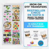 Best Seller Cinco De Mayo T-shirt Designs Premade DTF Gangsheet - DTF Bundle 6