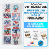 Best Seller Independence Day T-shirt Designs Premade DTF Gangsheet - DTF Bundle 6