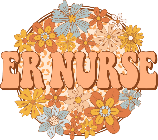 ER Nurse Retro - ER Nurse DTF Transfers
