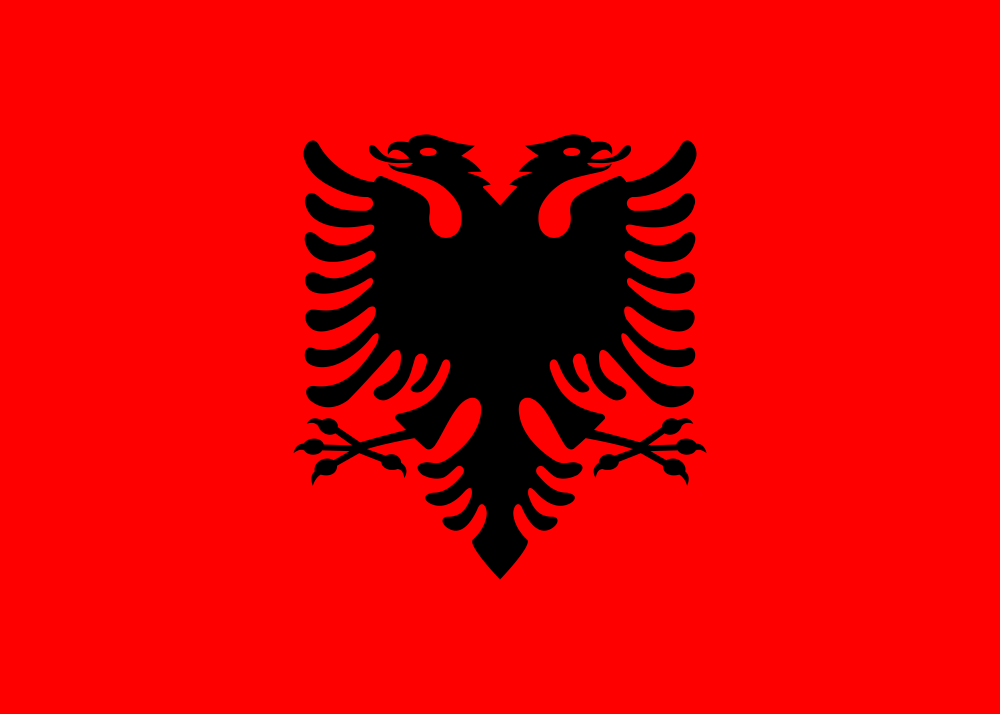 Albania Flag - Country Flags DTF Transfers ready2transfer