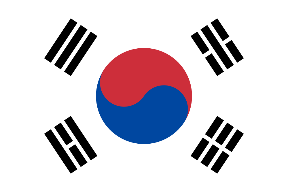 South Korea Flag - Country Flags DTF Transfers ready2transfer