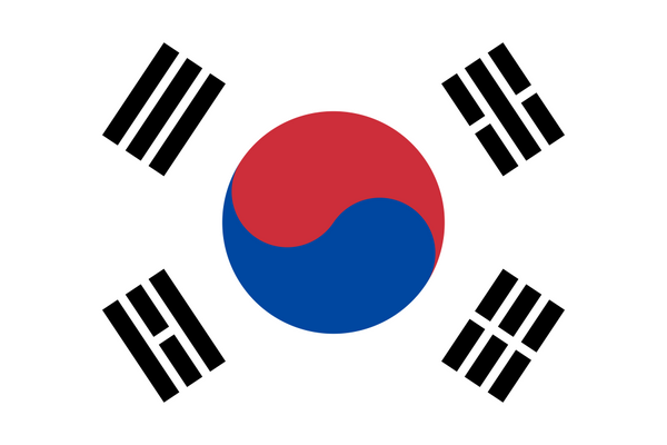 South Korea Flag - Country Flags DTF Transfers