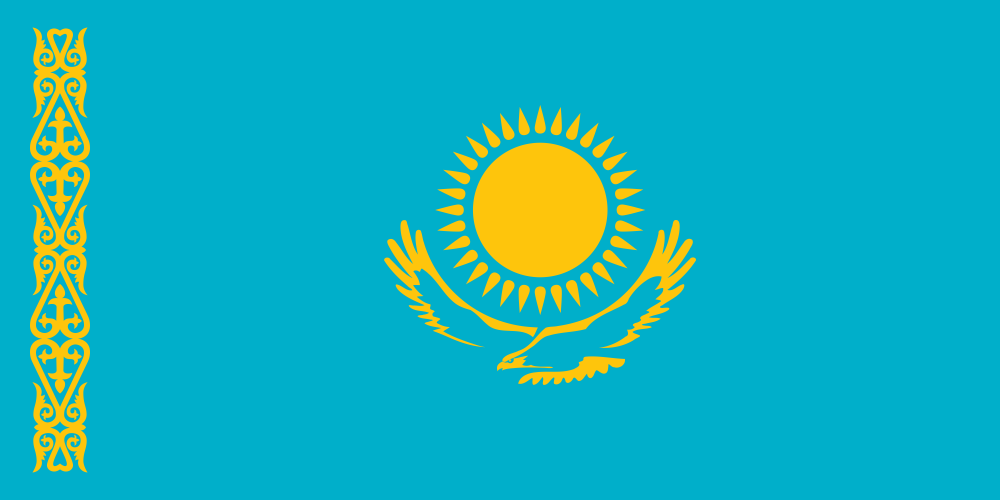 Kazakhstan Flag - Country Flags DTF Transfers ready2transfer