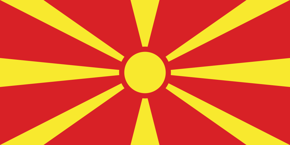 North Macedonia Flag - Country Flags DTF Transfers ready2transfer