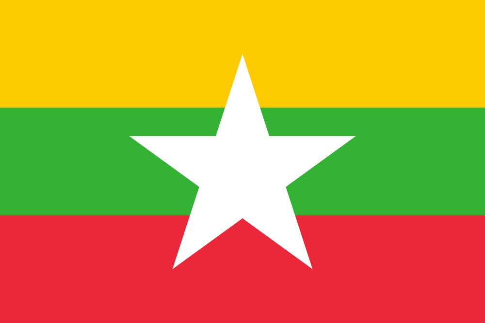 Myanmar Flag - Country Flags DTF Transfers ready2transfer