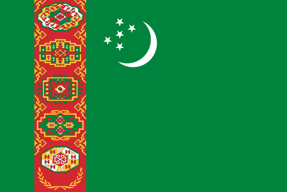 Turkmenistan Flag - Country Flags DTF Transfers ready2transfer