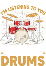 In My Head I'm Playing My Drums - Music DTF Transfers ready2transfer Light Color Design (See Imaging)