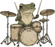 Frog Drumming - Music DTF Transfers ready2transfer