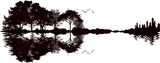 Guitar Silhouette - Music DTF Transfers ready2transfer Dark Color Design (See Imaging)