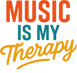 Music Is My Therapy - Music DTF Transfers ready2transfer Light Color Design (See Imaging)