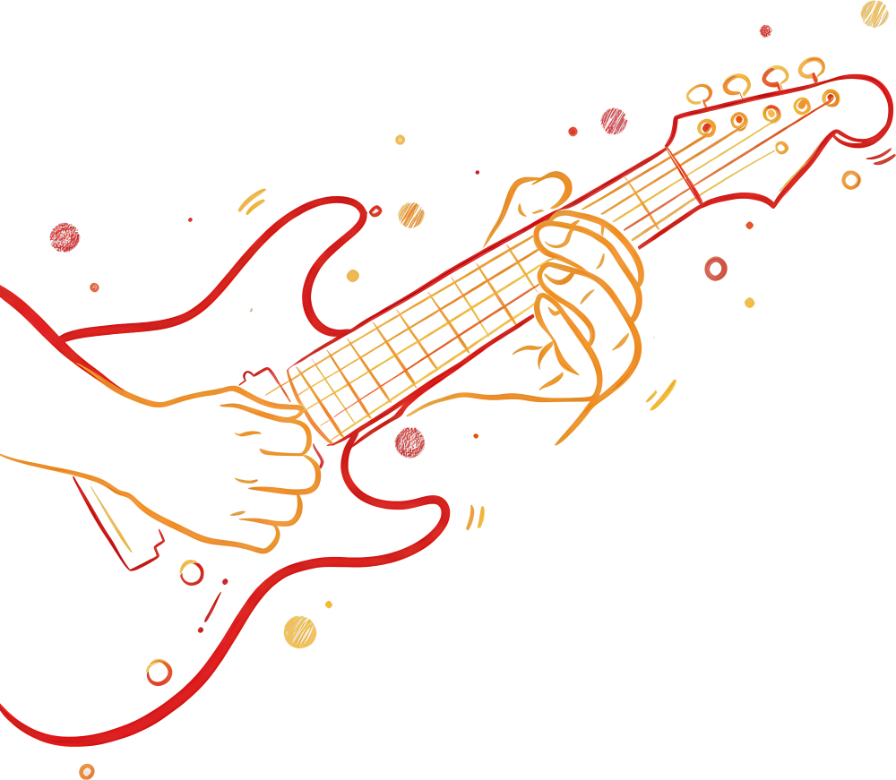 Guitar Playing - Music DTF Transfers ready2transfer