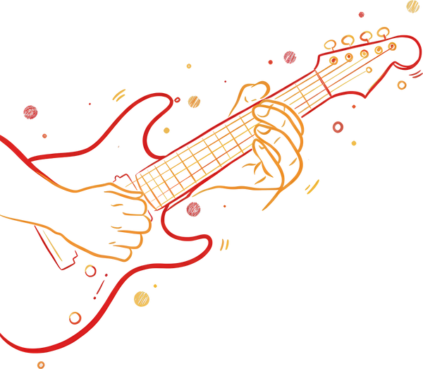 Guitar Playing - Music DTF Transfers