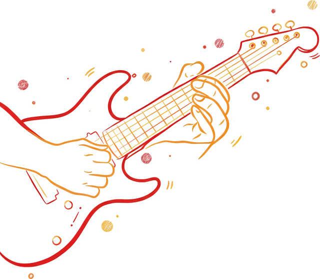Guitar Playing - Music DTF Transfers ready2transfer