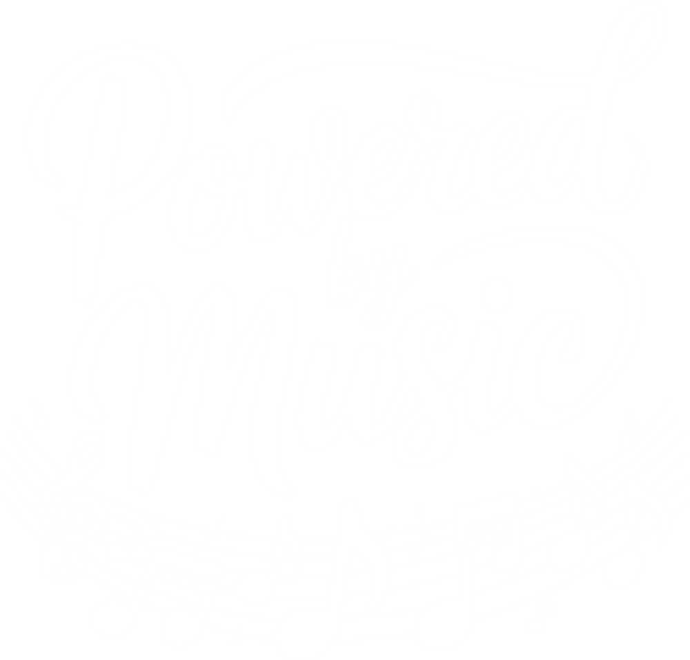 Powered By Music - Music DTF Transfers ready2transfer Light Color Design (See Imaging)