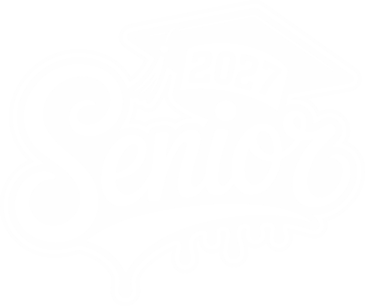 Senior 2027 Cursive B&W  - Senior DTF Transfers