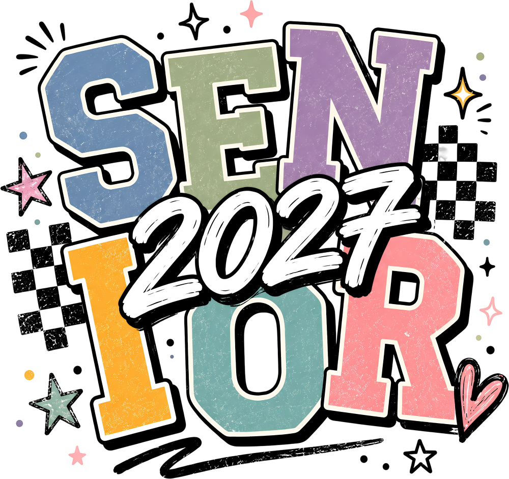 Senior 2027 Colorful Oldschool - Senior DTF Transfers