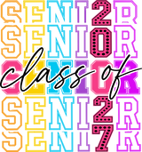 Senior Class Of 2027, Vibrant - Senior DTF Transfers