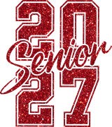 Senior 2027 Red Sequin - Senior DTF Transfers