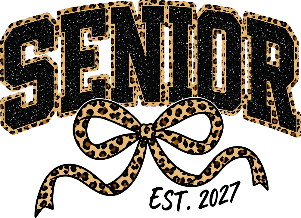 Senior Est. 2027, Leopard Print - Senior DTF Transfers