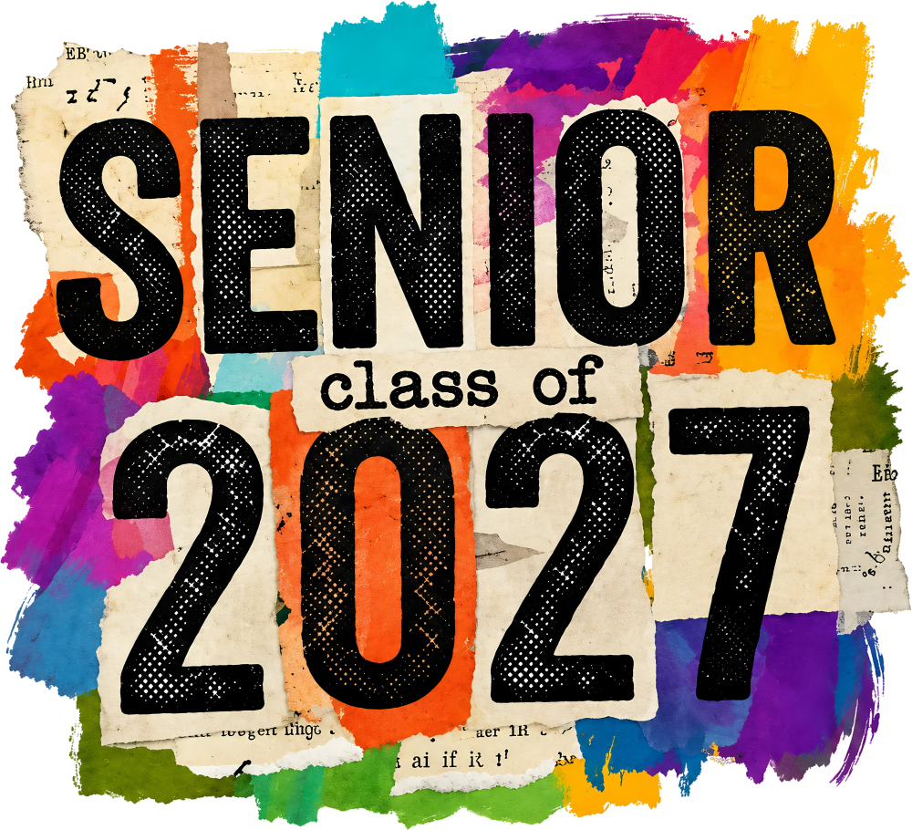 Senior Class Of 2027 Colorful Design - Senior DTF Transfers