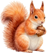 Eurasian Red Squirrel - Animals DTF Transfers