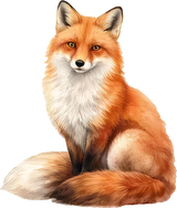 American Red Fox - Animals DTF Transfers