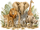 Safari Animals - Animals DTF Transfers
