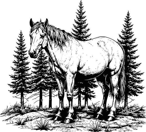 Horse In Wild - Animals DTF Transfers