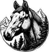 Horse & Mountain Portrait - Animals DTF Transfers