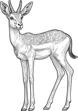 Antelope B&W - Animals DTF Transfers