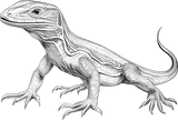 Lizard B&W - Animals DTF Transfers