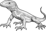 Lizard B&W - Animals DTF Transfers