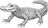 Crocodile B&W - Animals DTF Transfers
