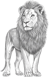 Lion B&W - Animals DTF Transfers
