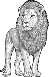 Lion B&W - Animals DTF Transfers