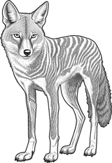 Jackal B&W - Animals DTF Transfers