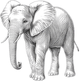 Elephant B&W - Animals DTF Transfers