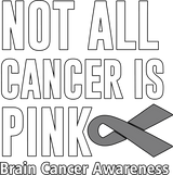 Not All Cancer Is Pink - Brain Cancer DTF Transfers