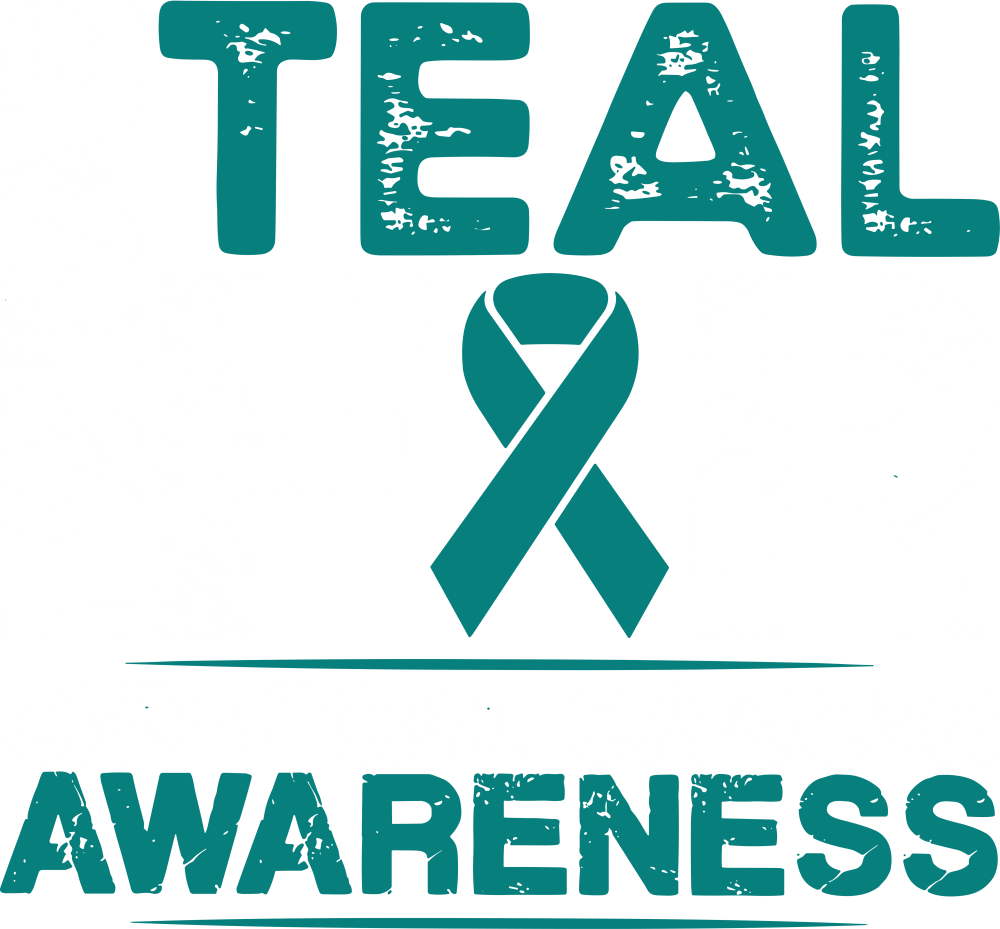 I Wear Teal For Cervical Cancer Awareness - Cervical Cancer DTF Transfers