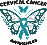 Teal Butterfly - Cervical Cancer DTF Transfers