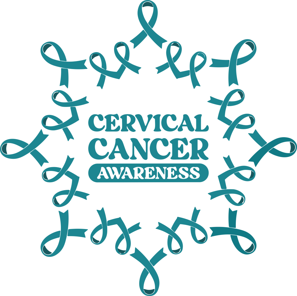 Cervical Cancer Awareness, Ribbons - Cervical Cancer DTF Transfers