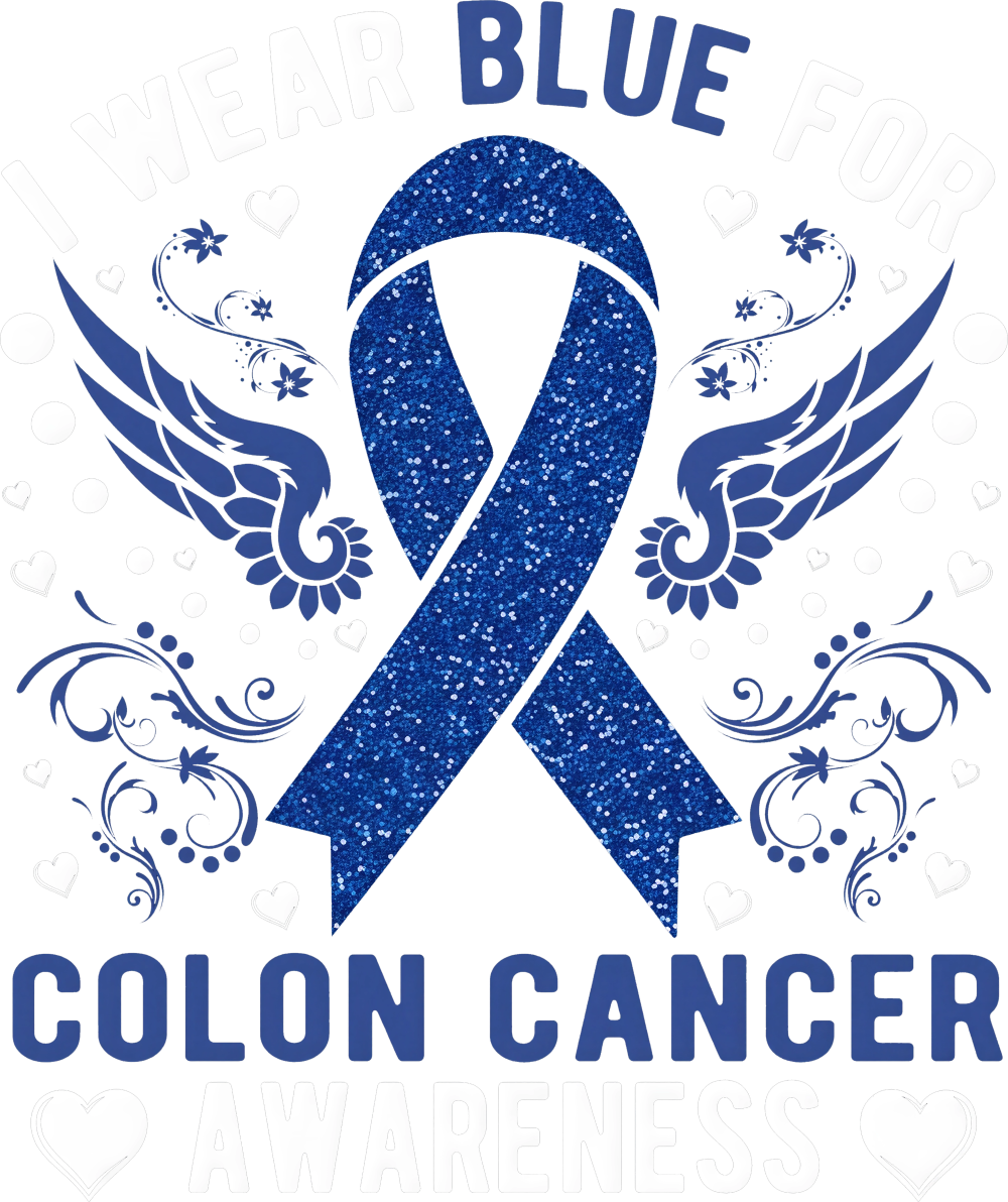 I Wear Blue - Colon Cancer DTF Transfers