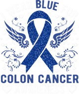 I Wear Blue - Colon Cancer DTF Transfers