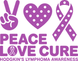 Peace Love Cure - Hodgkin's Lymphoma Cancer DTF Transfers