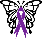 Butterfly & Ribbon - Hodgkin's Lymphoma Cancer DTF Transfers