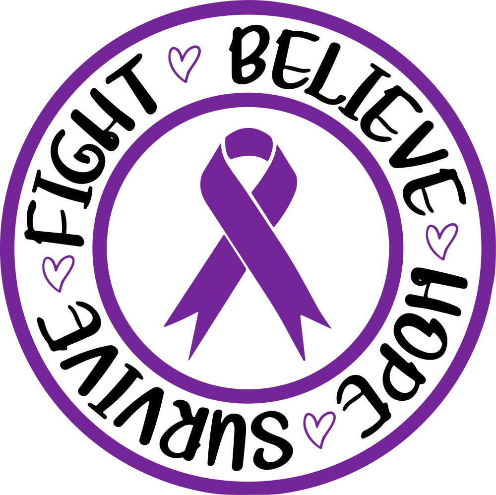 Fight, Believe, Hope, Survive - Hodgkin's Lymphoma Cancer DTF Transfers