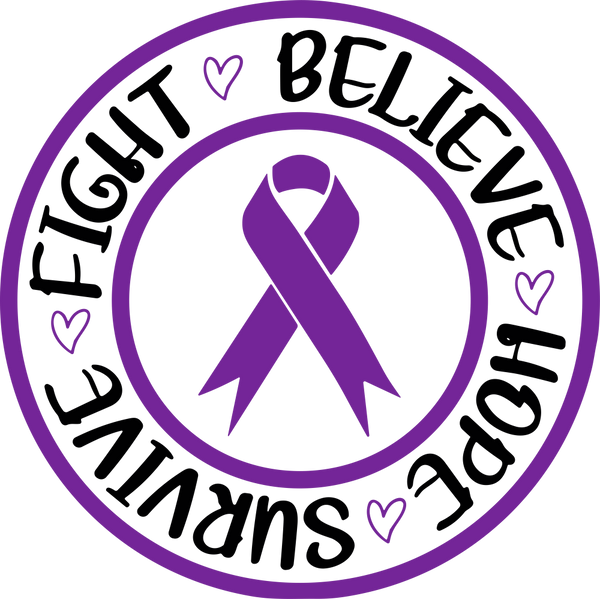Fight, Believe, Hope, Survive - Hodgkin's Lymphoma Cancer DTF Transfers