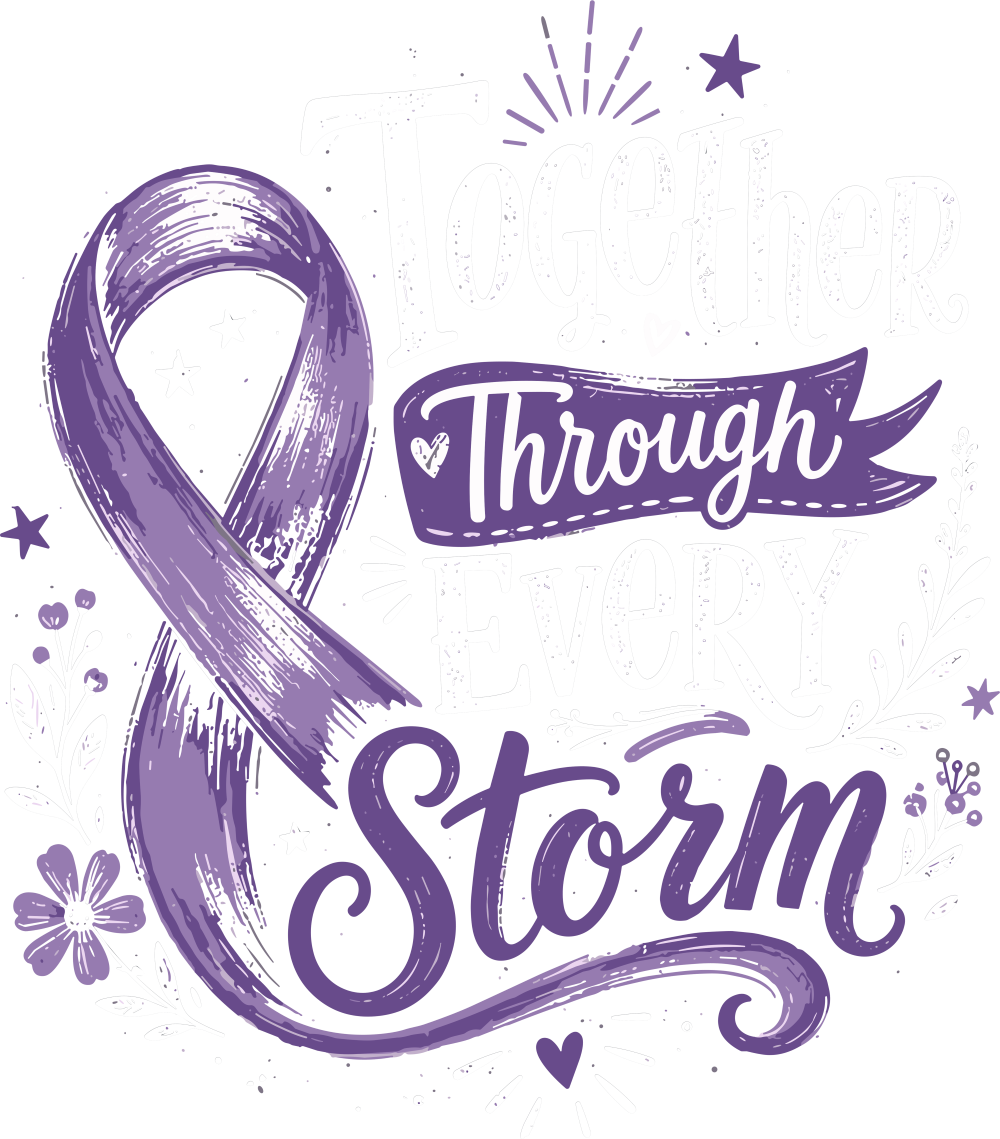 Together Through Every Storm - Hodgkin's Lymphoma Cancer DTF Transfers